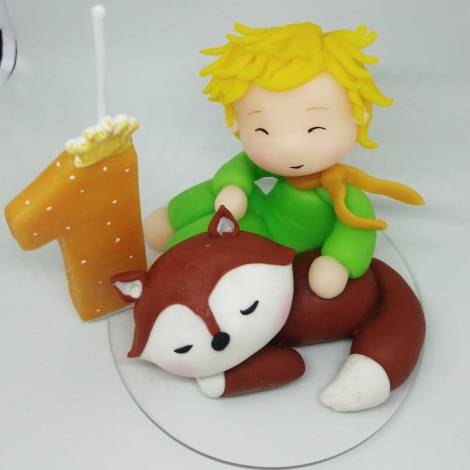 Lovely Birthday Candle Little Prince with the fox