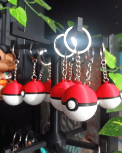 Functional 3D printed Pokéball keychain
